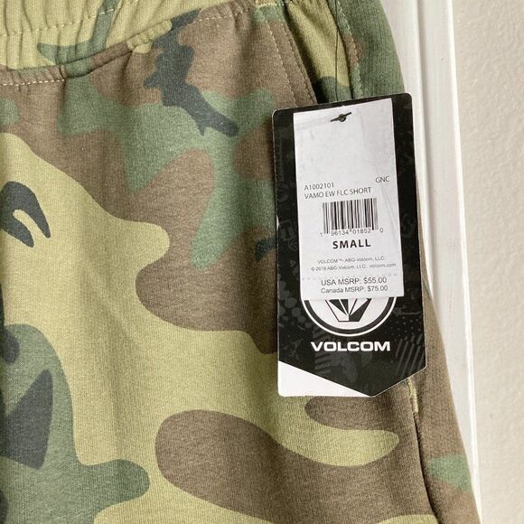 Volcom Men's Vamo elastic waist camouflage shorts NWT size Small - Picture 5 of 7